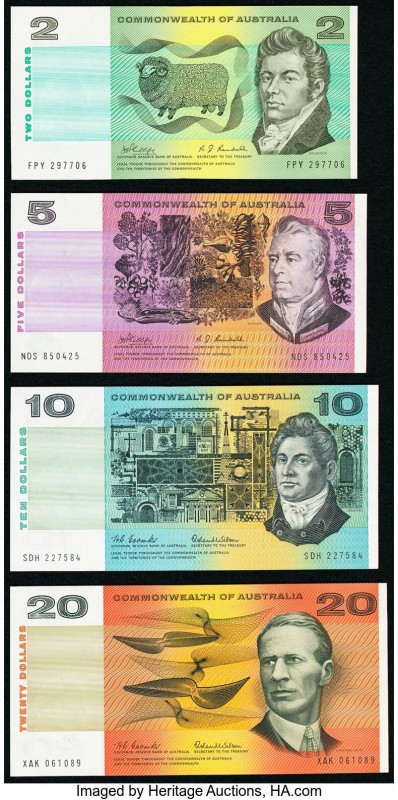 Australia Reserve Bank Group Lot of 4 Examples Extremely Fine-Crisp Uncirculated...