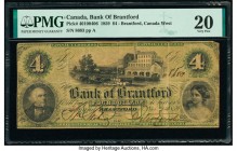 Canada Bank of Brantford $4 1.11.1859 Ch# 40-10-04-06 PMG Very Fine 20. 

HID09801242017

© 2020 Heritage Auctions | All Rights Reserved