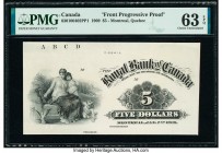 Canada Montreal, PQ- Royal Bank of Canada $5 2.1.1909 Ch.# 630-10-04-02PP1 Front Progressive Proof PMG Choice Uncirculated 63 EPQ. 

HID09801242017

©...