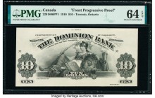Canada Toronto, ON- Dominion Bank $10 3.1.1910 Pick S1024b Ch.# 220-18-06PP1 Front Progressive Proof PMG Choice Uncirculated 64 EPQ. 

HID09801242017
...