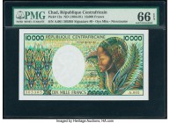 Chad Banque Des Etats De L'Afrique Centrale 10,000 Francs ND (1984-91) Pick 12a PMG Gem Uncirculated 66 EPQ. 

HID09801242017

© 2020 Heritage Auction...