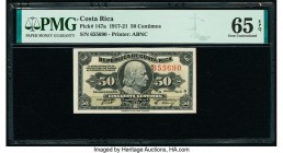 Costa Rica Republica de Costa Rica 50 Centimos 21.11.1921 Pick 147a PMG Gem Uncirculated 65 EPQ. 

HID09801242017

© 2020 Heritage Auctions | All Righ...