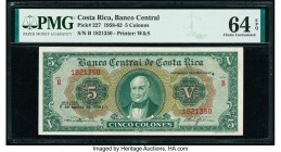 Costa Rica Banco Central de Costa Rica 5 Colones 9.8.1961 Pick 227 PMG Choice Uncirculated 64 EPQ. 

HID09801242017

© 2020 Heritage Auctions | All Ri...