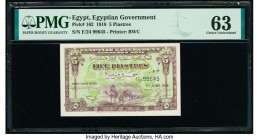 Egypt Egyptian Government 5 Piastres 1.6.1918 Pick 162 PMG Choice Uncirculated 63. 

HID09801242017

© 2020 Heritage Auctions | All Rights Reserved