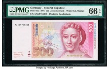 Germany Federal Republic Deutsche Bundesbank 500 Deutsche Mark 1.8.1991 Pick 43a PMG Gem Uncirculated 66 EPQ. 

HID09801242017

© 2020 Heritage Auctio...
