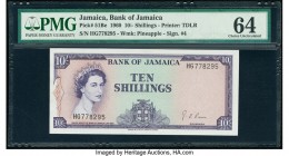 Jamaica Bank of Jamaica 10 Shillings 1960 (ND 1964) Pick 51Be PMG Choice Uncirculated 64. 

HID09801242017

© 2020 Heritage Auctions | All Rights Rese...