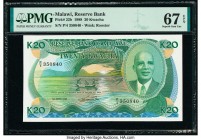 Malawi Reserve Bank of Malawi 20 Kwacha 1.4.1988 Pick 22b PMG Superb Gem Unc 67 EPQ. 

HID09801242017

© 2020 Heritage Auctions | All Rights Reserved