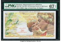 Reunion Departement de la Reunion 20 Nouveaux Francs on 1000 Francs ND (1971) Pick 55b PMG Superb Gem Unc 67 EPQ. 

HID09801242017

© 2020 Heritage Au...