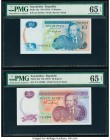 Seychelles Republic of Seychelles 10; 20 Rupees ND (1976); ND (1977) Pick 19a; 20a Two Examples PMG Gem Uncirculated 65 EPQ (2). 

HID09801242017

© 2...