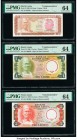 Sierra Leone Bank of Sierra Leone 50 Cents; 1; 2; 5; 10 Leones 1980 Pick 9; 10; 11; 12; 13 Commemorative Set of 5 PMG Choice Uncirculated 64 (5). 

HI...