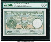 Yugoslavia National Bank 500 Dinara 6.9.1935 Pick 32 PMG Gem Uncirculated 66 EPQ. 

HID09801242017

© 2020 Heritage Auctions | All Rights Reserved