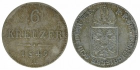 6 Kreuzer AR
Wien 1849
20 mm, 1,87 g