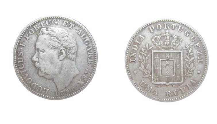 Uma Rupia AR
Portuguese India, Ludovicus I, 1881
30 mm, 11,62 g