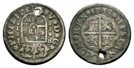 2 Real
Philippus V (1700-1746), Spain, 1738
20 mm, 2,70 g