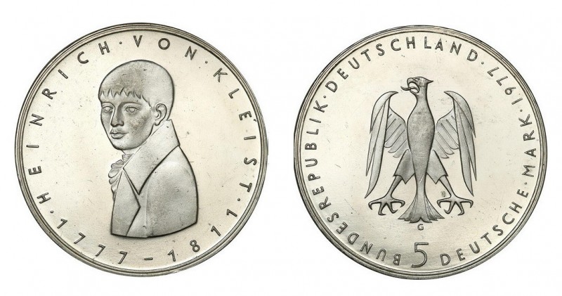 5 Mark AR
Germany, Heinrich von Kleist
30 mm, 11,20 g