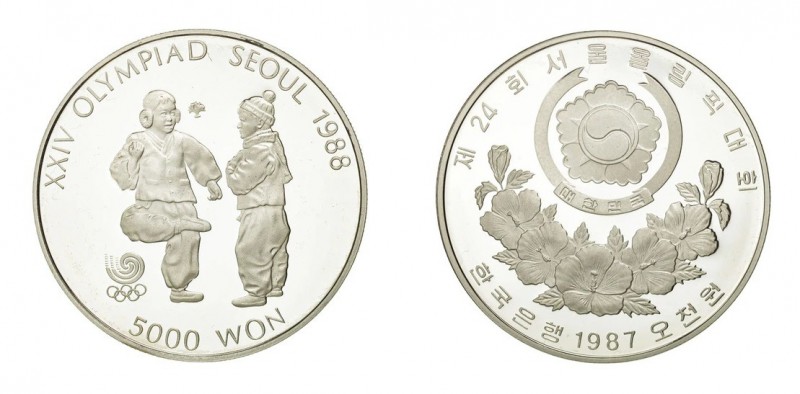5000 Won AR South Korea, Olympiad Seoul 1988
32 mm, 16,80 g