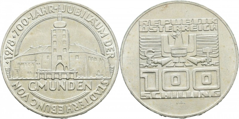 100 Schilling AR
Austria, 700 Jahre Gmunden Schloss, Vienna, 1978
12g