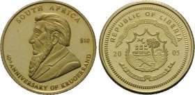 10 Dollars AV
Liberia, Krügerand, 2005, Gold 585/1000
0,5 g