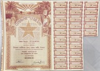 Belgian Congo Kisamba Share 1944 "Compagnie du Lubilash"
# 18984; Capital: 12500000 Francs in 22100 Parts Sociales; XF-AUNC