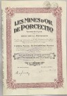 Belgium Brussels Share 100 Francs 1928 "Les Mines d'Or de Porcecito"
# 085330; Capital: 50000000 Francs in 200000 Capital Shares Serie A of 100 Franc...