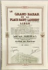 Belgium Liege Share 1944 "Le Grand Bazar de la Place Saint-Lambert"
# 129801; Capital: 110000000 Francs in 140000 Actions; UNC