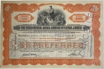 Canada International Nickel Company of Canada Limited Share 100 Shares 1930 
Canceled; # LC28