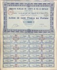 France Paris Share 100 Francs 1921 "Compagnie Francaise des Chemins de fer de Montagne"
# 05171; Capital: 1750000 Francs in 17500 Shares of 100 Franc...
