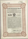 Germany East Prussia, Königsberg Obligation 12-1/2 Reichsmark 1927 Auslosungsschein
# A 03885; Ostpreußen; UNC