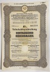 Poland Cieszyn / Teschen BERGHuTTE Mining and Smelting Company 4% Bond 1000 Reichsmarks 1943 
BERGHÜTTE Berg- und Hüttenwerks-Gesellschaft, 4% Teilsc...