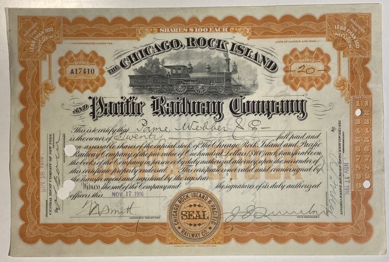 United States Illinois and Iowa Chicago Rock Island and Pacific Railway Company ...