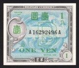 Japan 1 Yen 1945 Occupation 
P# 67a; UNC