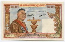 Lao 100 Kip 1957 
P# 6a; № U.11 23662; UNC; Large Banknote