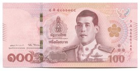 Thailand 100 Baht 2018 
P# 137; № 5A5866148; UNC