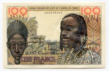 Burkina Faso 100 Francs 1961 
P# 301Cc; XF/AUNC
