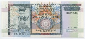 Burundi 1000 Francs 2000 
P# 39c; № BD728516; UNC