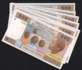 Central African States Cameroon 7 x 500 Francs 2002 
P# 206U; aUNC-UNC