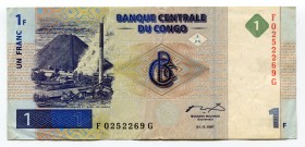 Congo Democratic Republic 1 Francs 1998 (1997)
P# 85a; VF