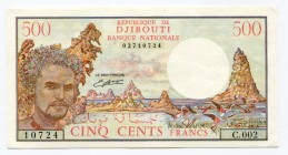 Djibouti 500 Francs 1988 
P# 36b; aUNC