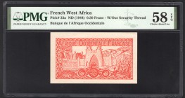 French West Africa 0.5 Franc 1944 PMG 58 EPQ
P# 33a; aUNC