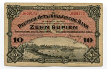 German East Africa 10 Rupien 1905 
P# 2; # 09172; VF