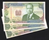 Kenya 3 x 10 Shillings 1994 
P# 24f; UNC