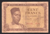 Mali 100 Francs 1960
P# 2; F
