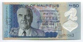 Mauritius 50 Rupees 2013 
P# 65; № JH 477343; UNC; Polymer
