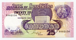 Seychelles 25 Rupee 1989 
P# 33; UNC