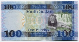 South Sudan 100 Pounds 2017 
P# 15c; № AL5140295; UNC