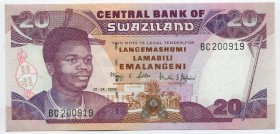 Swaziland 20 Emalangeni 2006 
P# 30c; № BC200919; UNC