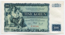 Czechoslovakia 1000 Korun 1934 Specimen
P# 26s; № K 897438; UNC; Large Banknote; "František Palacký"