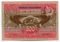 Czech Republic Commemorative Banknote "160th Anniversary of Birth of Alphonse Mucha" 2020 (1919)
# 001 003728; 500 Korun (1919) 2020; With Original P...