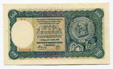 Slovakia 100 Korun 1940 Specimen
P# 10s; # K6 532509; UNC