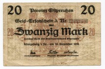 Germany Königsberg 20 Mark 1918 
Karpinski 23.5.b; # 444702; F-VF